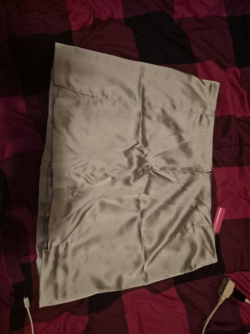 Wild Fable Light Gray Satin Mini Skirt - Picture 2 of 4
